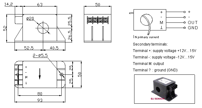 DC current transducer CHZ-50AS